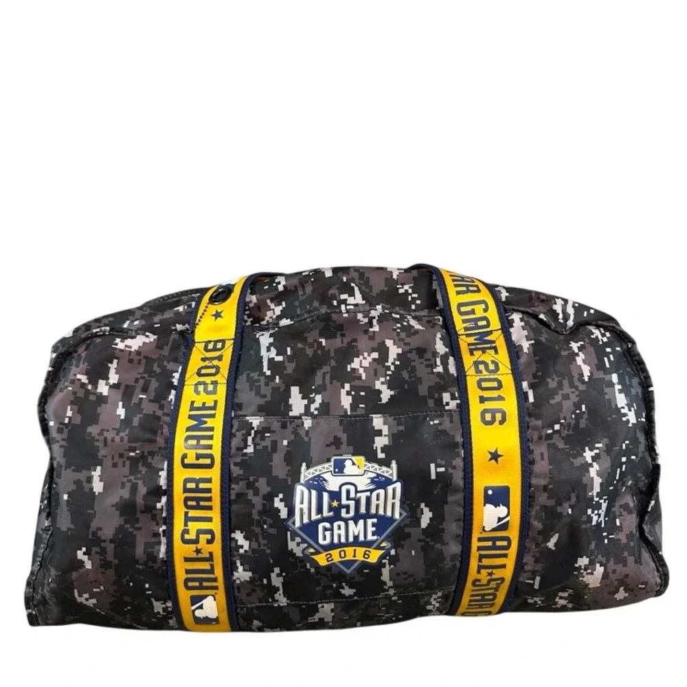 MLB 2016 All Star Game Go Sac Duffel Bag Digital Camo Grey Yellow Travel Gym